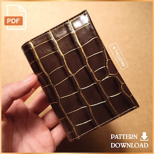 Leather card holder wallet PDF template V7 - Leather pattern - PDF Pattern - A4 Sized Printout