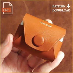 Padrão de capa de couro para Airpods Pro - Padrão de couro - Padrão em PDF - Impressão em tamanho A4