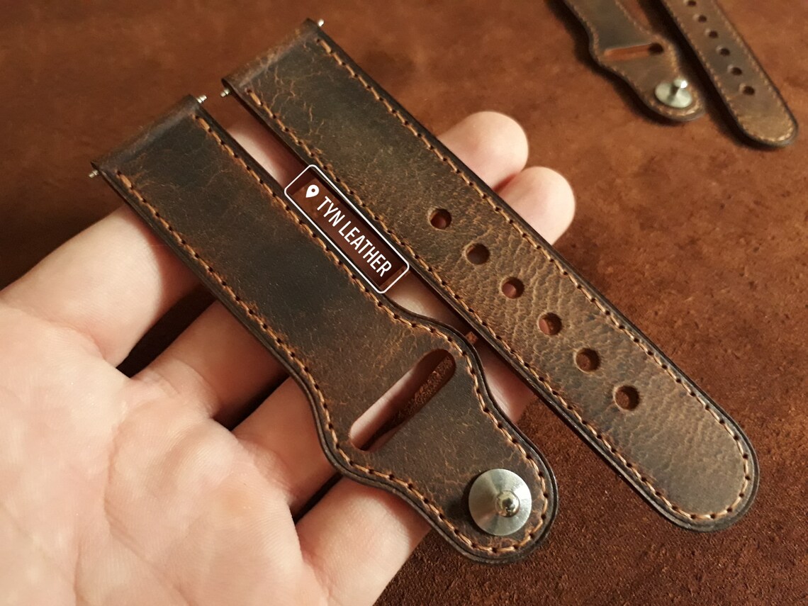 Leather Watch Strap Pattern Leather Apple Watch Strap Etsy