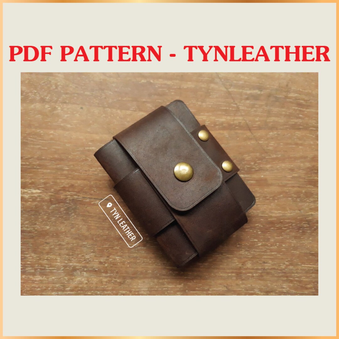 Leather Card Holder Wallet PDF Template V6 Leather Pattern PDF Pattern