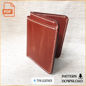 Leather bifold wallet PDF template V3 - Leather pattern - PDF Pattern - A4 Sized Printout