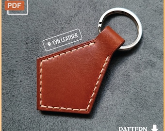 Leather Keychain Pattern: DIY A4 Printout (PDF Pattern)