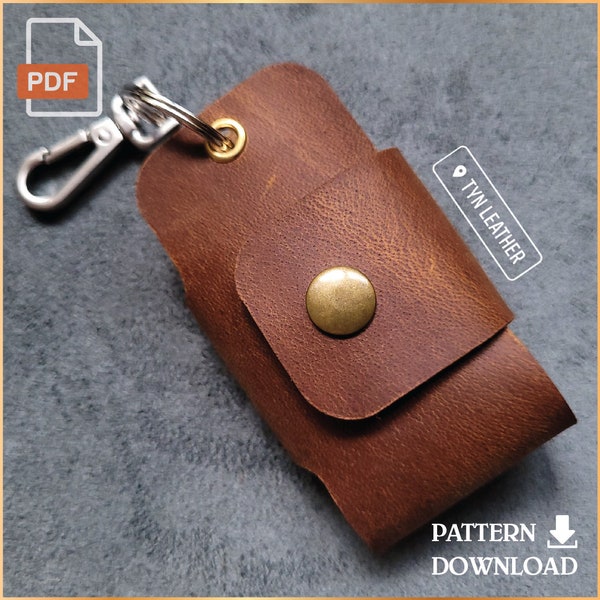 Leather Keychain Pattern Two Size - Leather pattern - PDF Pattern - A4 Sized Printout