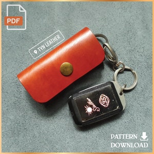 Leather Keychain V3 - Leather pattern - PDF Pattern - A4 Sized Printout
