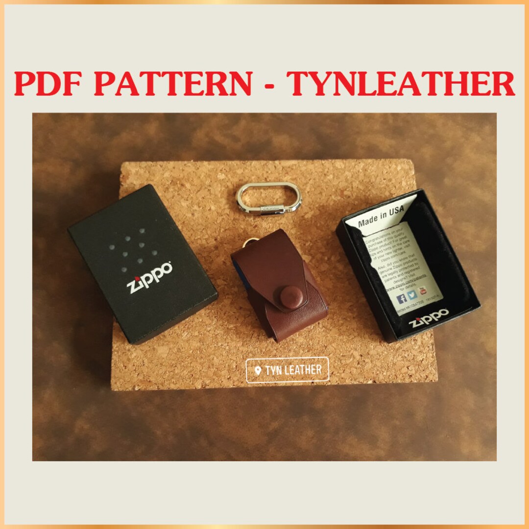 Leather Zippo Case Pattern Leather Pattern PDF Pattern Etsy