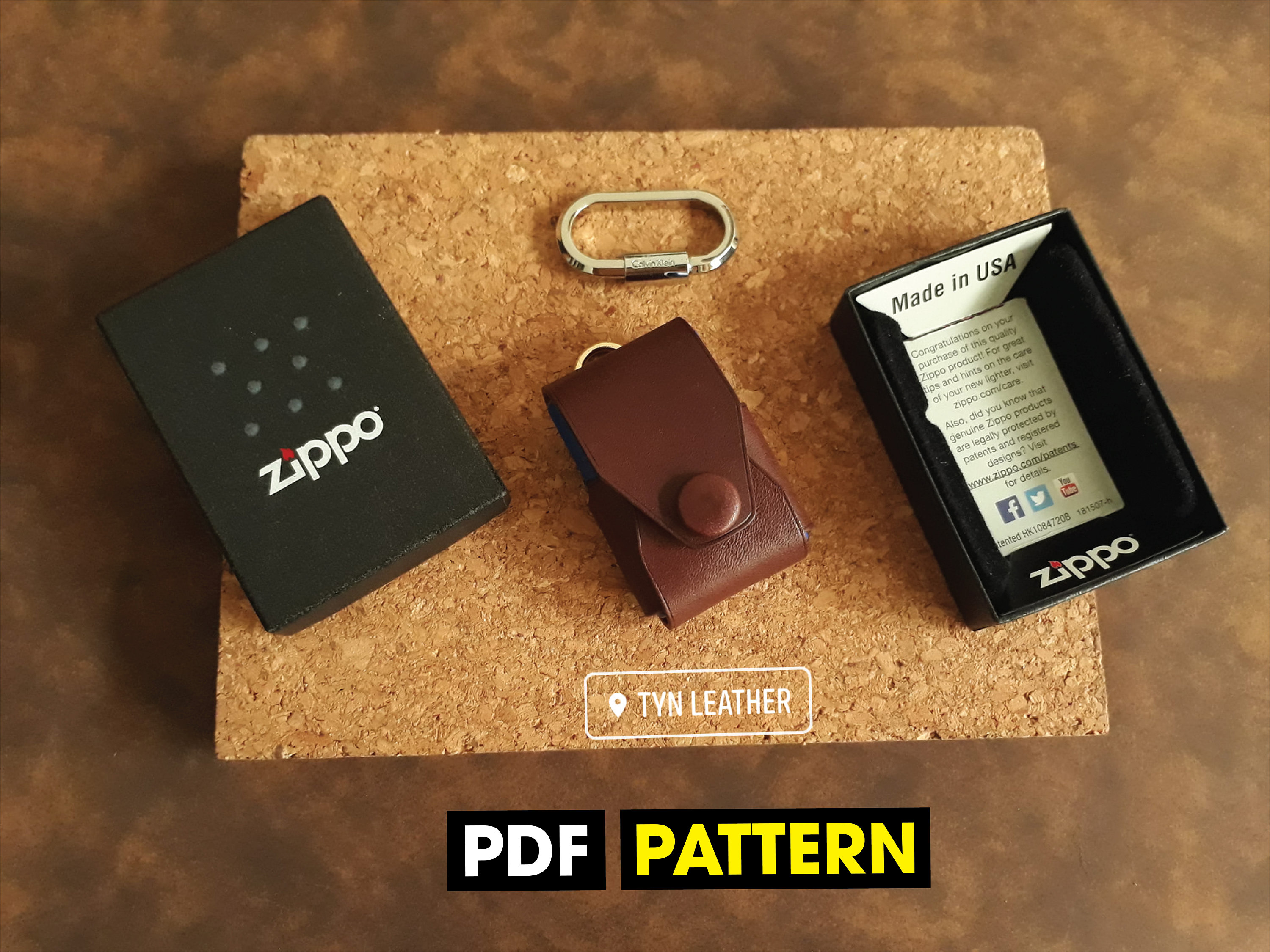 Leather Zippo Case Pattern Leather Pattern PDF Pattern Etsy UK