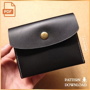 Leder Kartenhalter Geldbörse PDF Vorlage V5 - Leder Schnittmuster - PDF Pattern - Ausdruck in A4 Größe