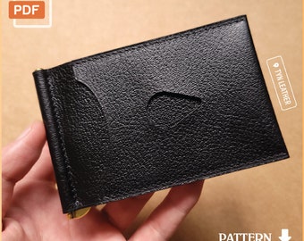 Leather Money Clip Wallet PDF Template: A4 Print (V3)