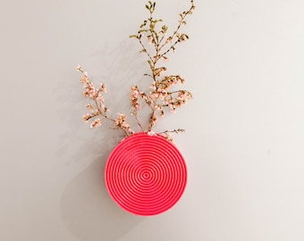 magnetische Vase  "Punktum" mit Linien-Dekor