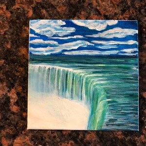 Niagara Falls hand geschilderd koelkast magneet acryl schilderij