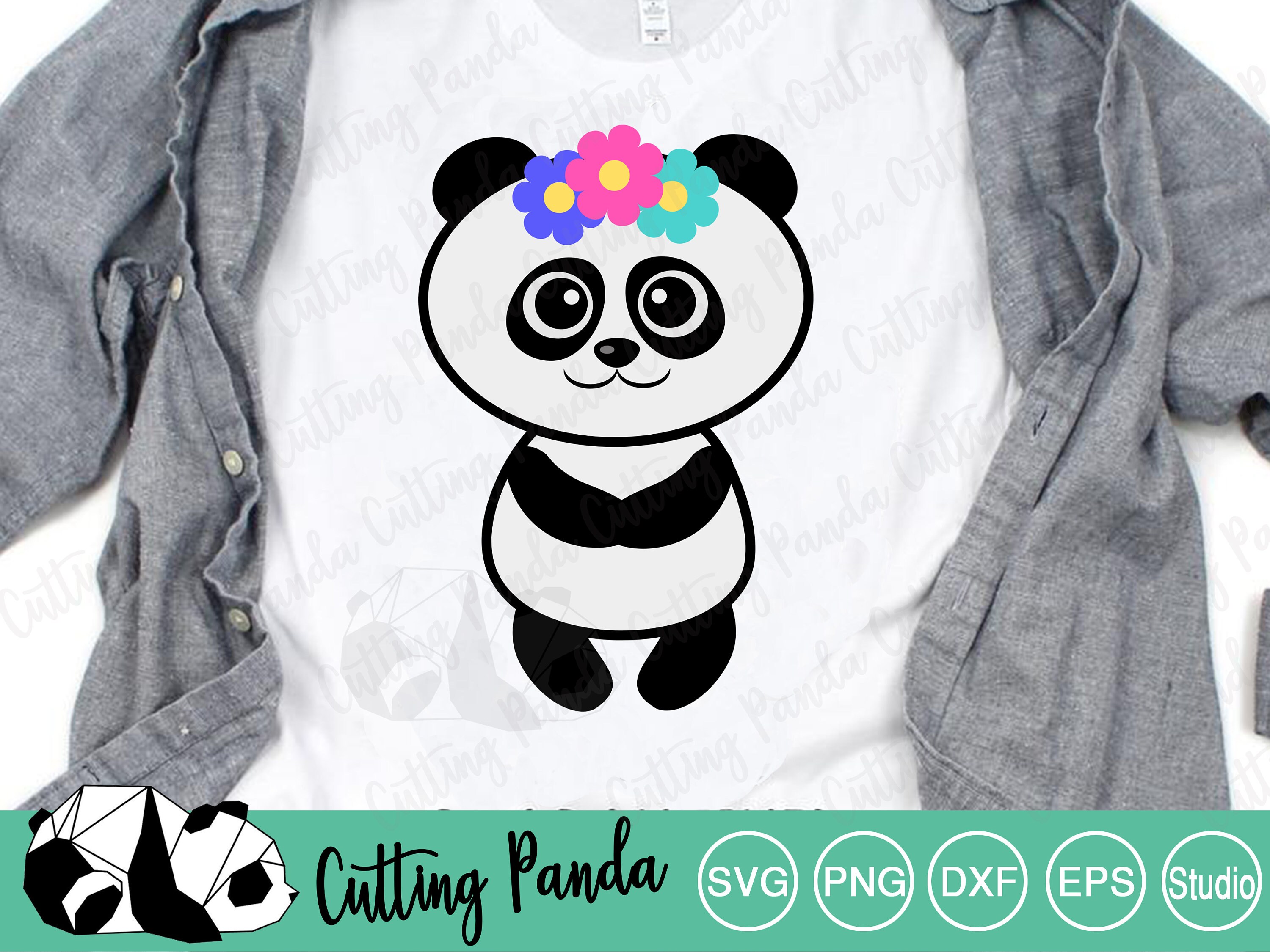 BUNDLE Panda SVG Panda Bundle SVG File Cute Panda Unicorn | Etsy