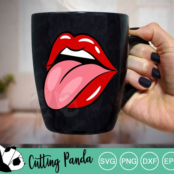 Rolling Stones Lips Tongue/ Logo Emblem SVG Vector/ SVG PNG / File Download for Cricut Vinyl/ Silhouette/Scanncut heat vinyl and more