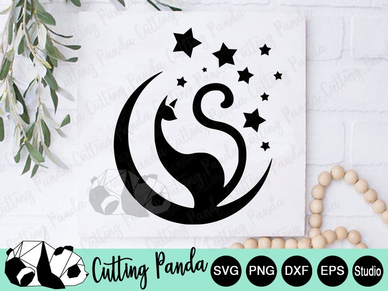 Bundle CAT and MOON SVG Files. Cat and Moon Stencil. Cat Svg - Etsy UK