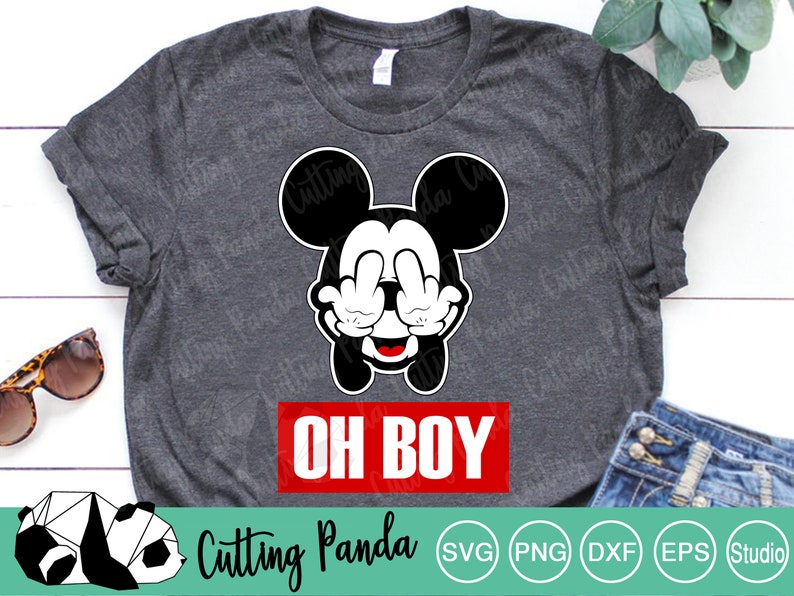 Download Oh Boy Mickey Mouse Svg Mickey Mouse Svg Middle Finger | Etsy