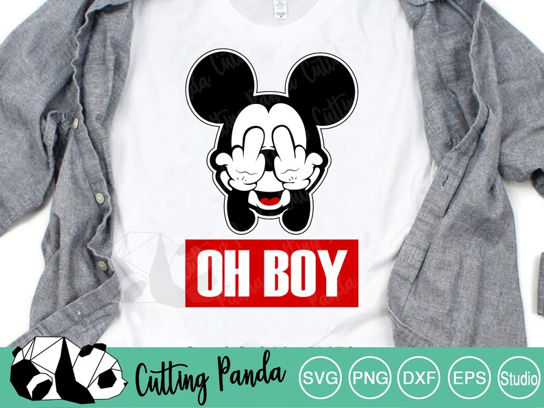 Download Oh Boy Mickey Mouse Svg Mickey Mouse Svg Middle Finger | Etsy