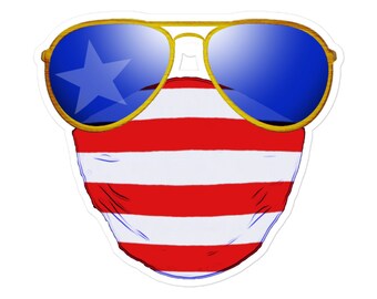 American Dude Abides - Bubble-Free Stickers