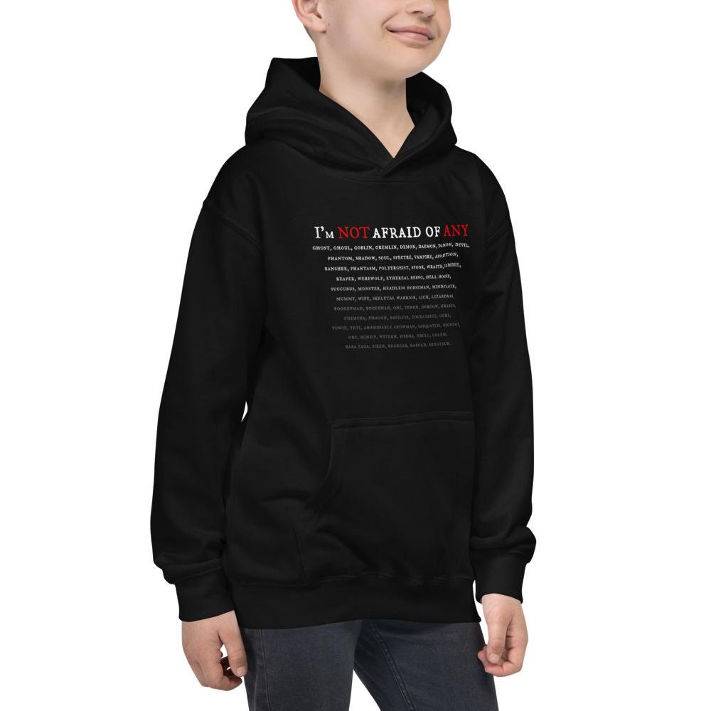 Not Afraid of Any Kids Hoodie. Halloween Hoodie Sweater for Smart Brave Girls Boys. Know Your Monsters and Never Fear Etsy