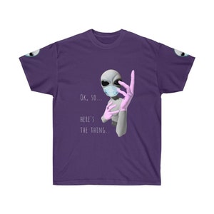 ALIEN NURSE (thing) v2.0 - Unisex Ultra Cotton Tee: Funny T-Shirt for lovers of aliens, ufos, sci-fi, hospital humor, or alien probes.