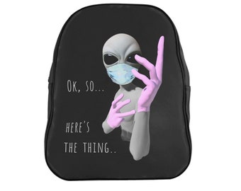 ¡Mira extra genial con esta mochila escolar de ciencia ficción de ciencia ficción con la que está espaciado!