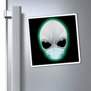 ALIEN NURSE Magnets for fans of science fiction, ufology, aliens, ufos, sightings, paranormal events, etc, this is a dope addition to metal!