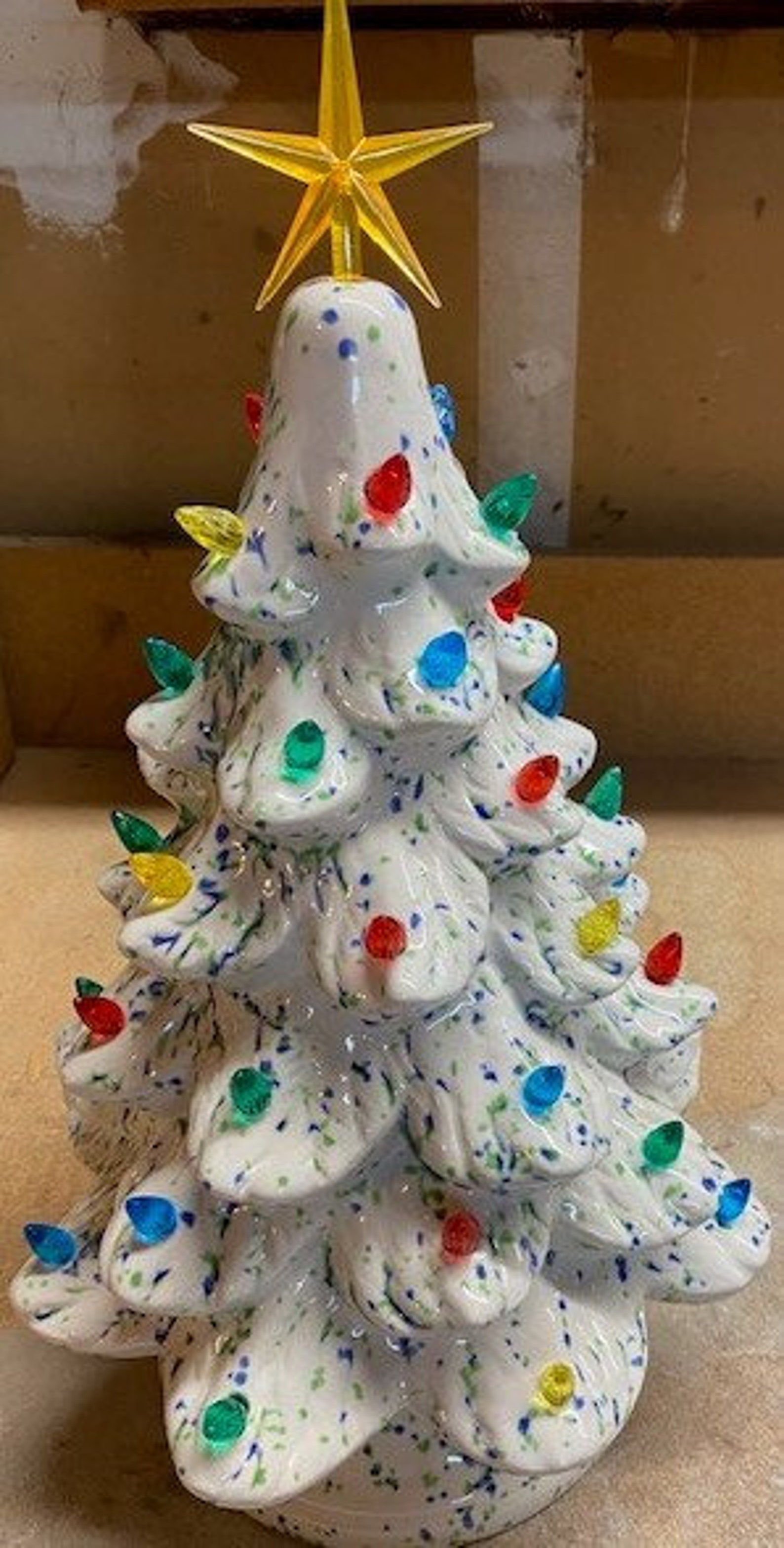 Handmade Ceramic Christmas Tree With Lights Etsy