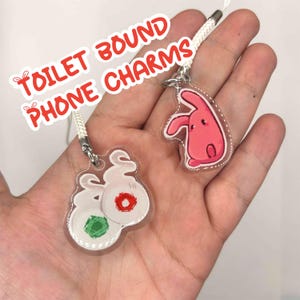 トイレに縛られた携帯チャーム