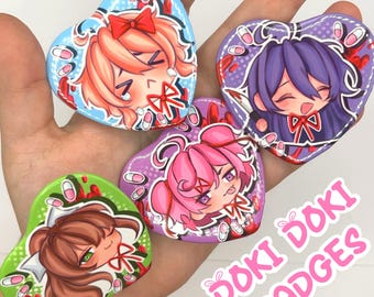 Doki Doki heart Badges