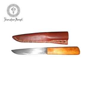 Forged Knife with Leather Scabbard