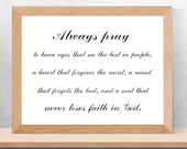 Farmhouse Prayer Sign: Inspirational Wall Decor (Printable Art)