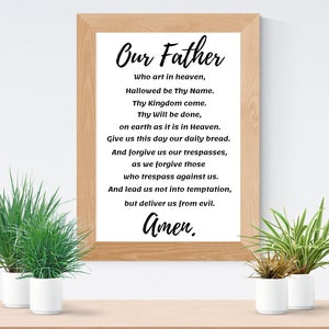 The Lord&#39;s Prayer | scripture sign | Our Father Prayer | decor for kids | commandments for kids | Kids Room Decor | bible verse sign | Baby