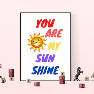 You Are My Sunshine | Nursery Decor | Printable Art | Kids Room Decor | Sunshine Print | Kindergarten | Baby print | video to phone | video