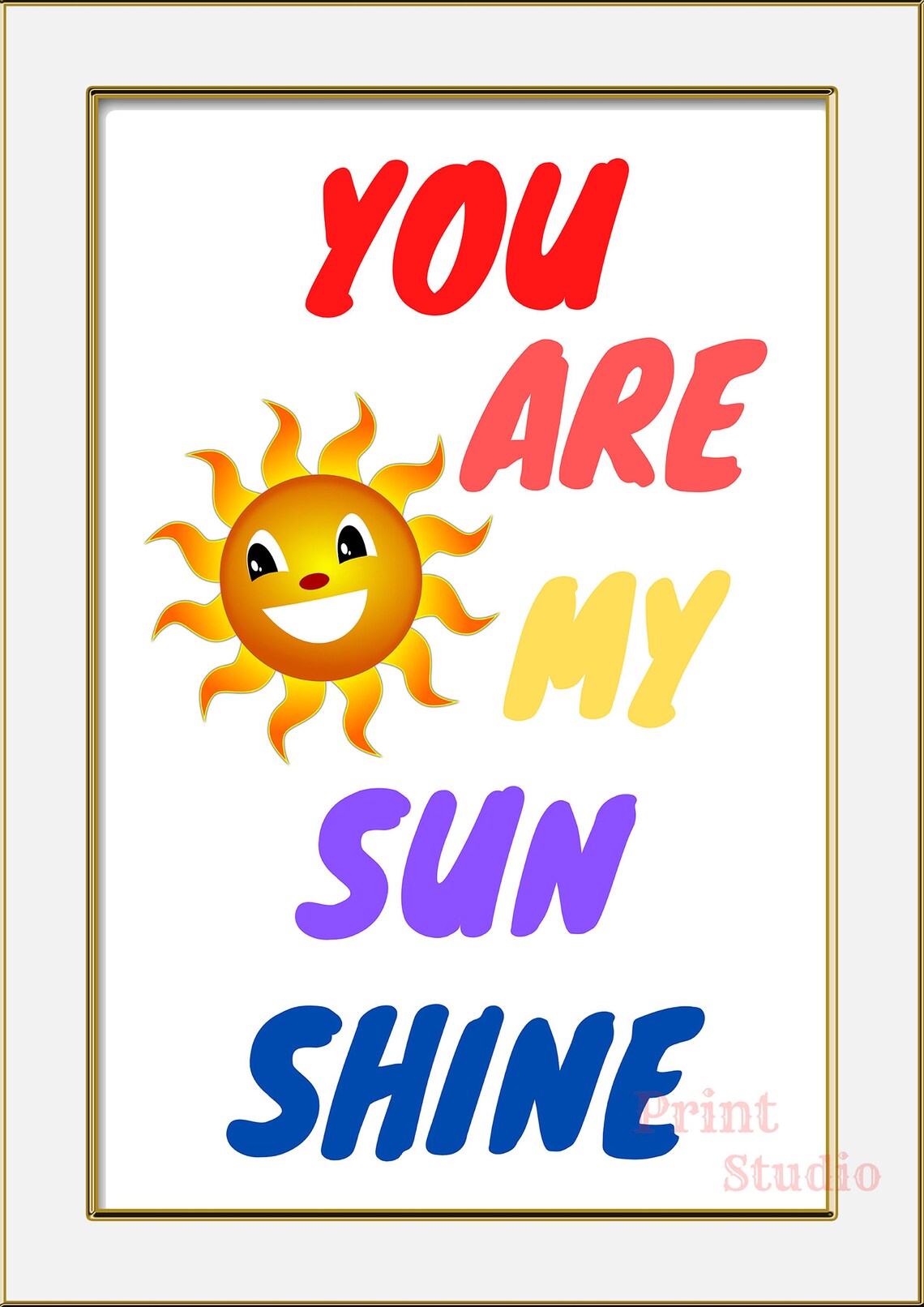 You Are My Sunshine Nursery Decor Printable Art Kids Room Decor