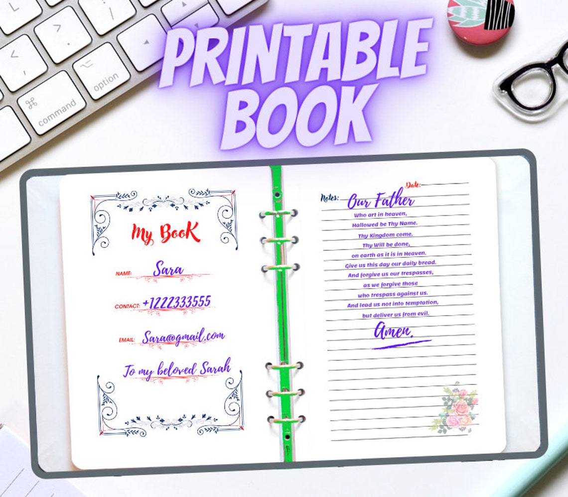 Printable Log Book, Password Log Book, Password Organizer Password Book ...