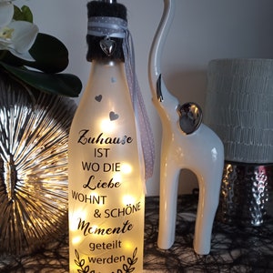 Bottle Light "Home Love Moments" with Battery Light Gift Decoration Battery 2AA