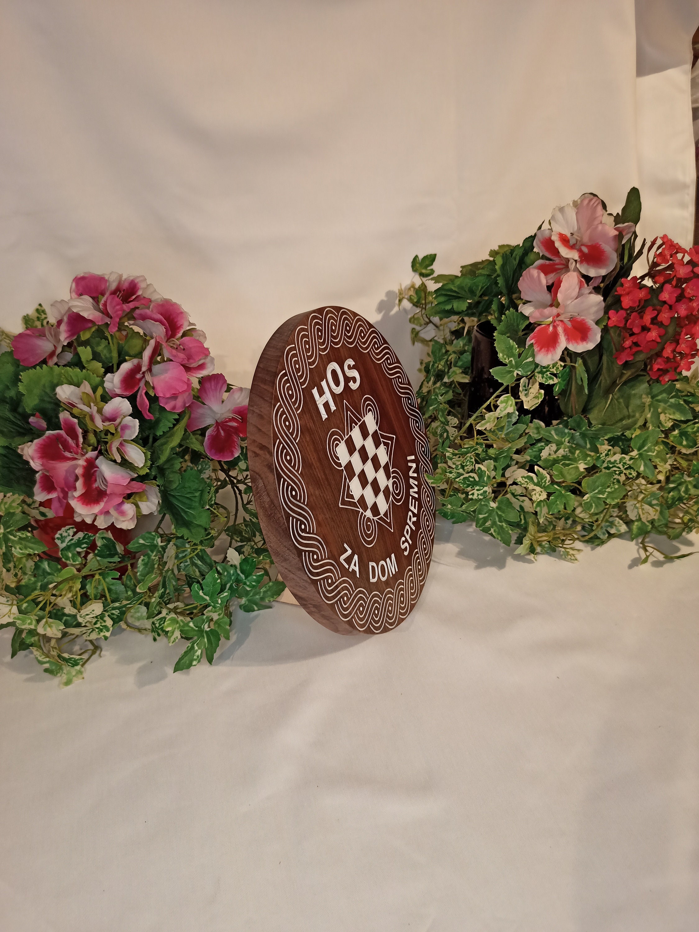HOS croatian Defence Forces Emblem HOS Grb Black Walnut - Etsy