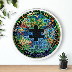 Artistic Colorful 10" Round Wall Clock, Unique Mandala Designer Wall ...