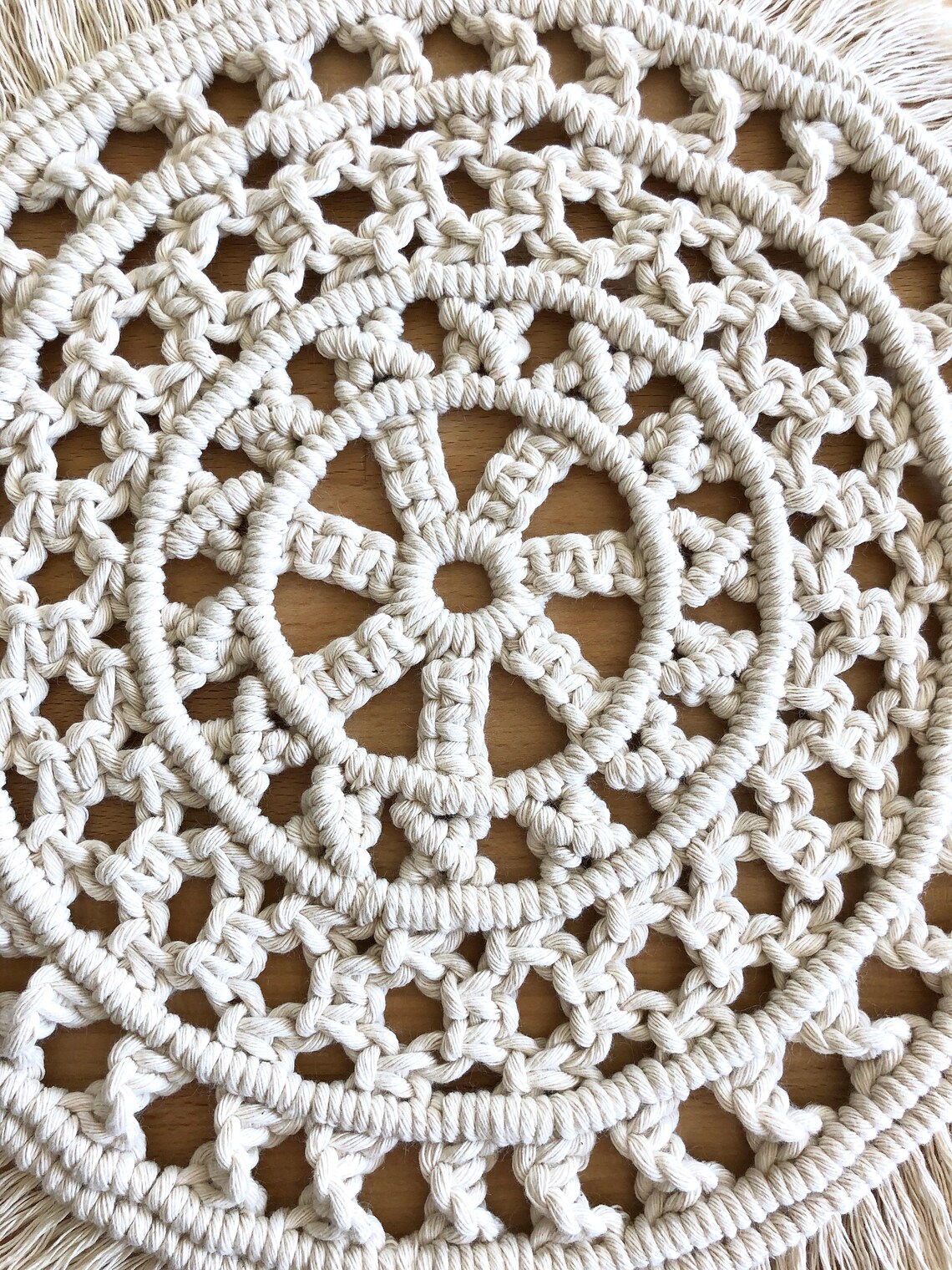 Handmade Macrame Doily: Boho Table Decor, Trivet, Placemat - Etsy