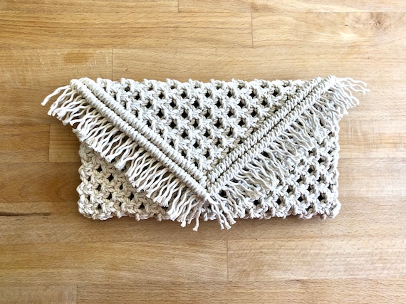 Macrame Clutch Macrame Handbag Macrame Evening Bag Boho Inspired