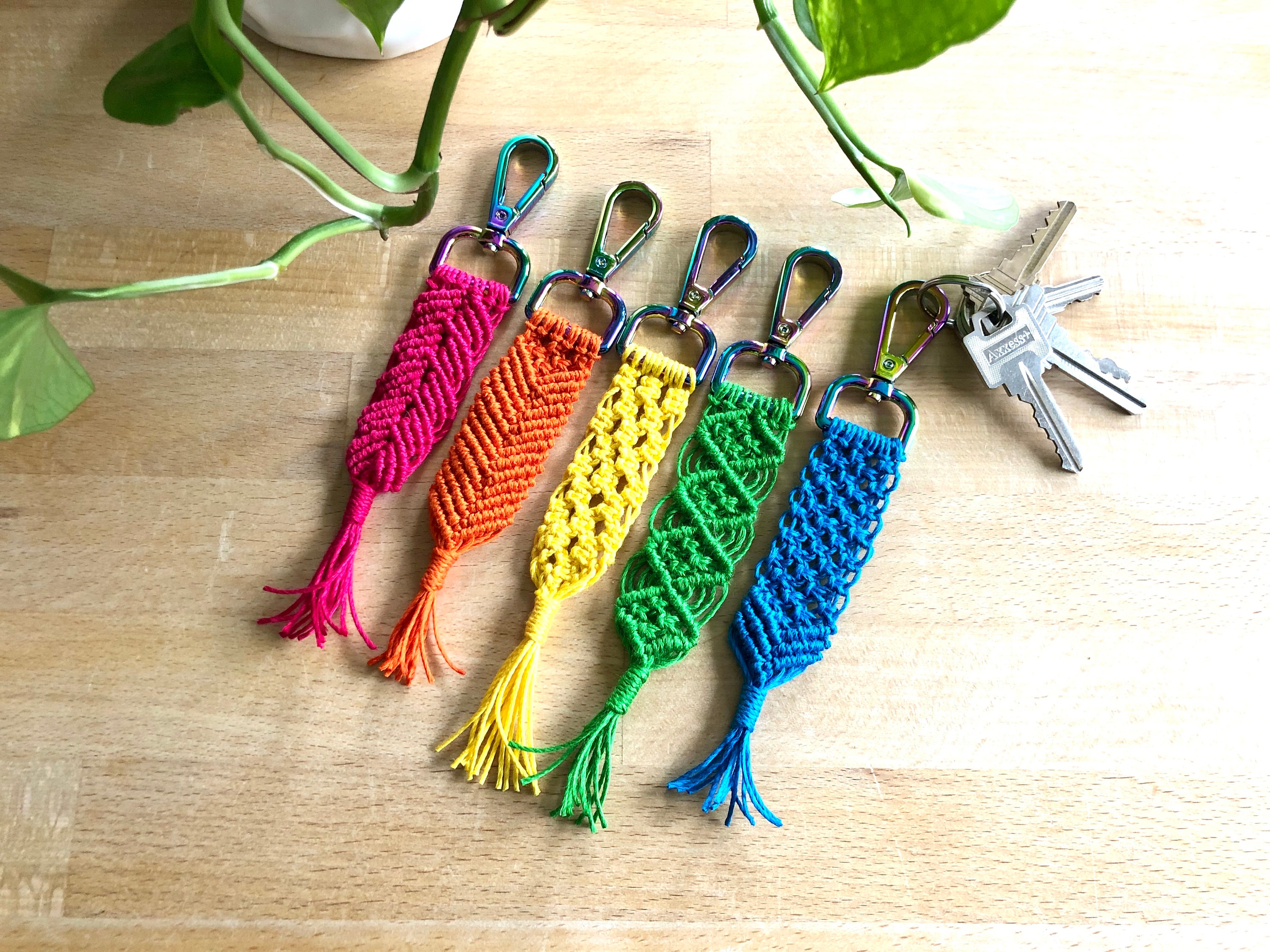 Macrame Key Chains | Macrame Handbag Accessories | Boho Macrame Key Chains | Macrame Handbag Accessories | Boho