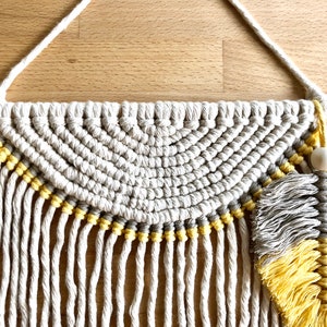 Macrame wall hanging with macrame feather Boho inspired home decor Unique gift idea image 4