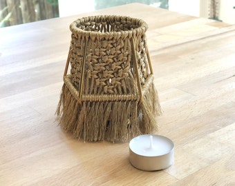 Macrame tea light | Macrame candle holder | Boho inspired home decor | Unique gift idea