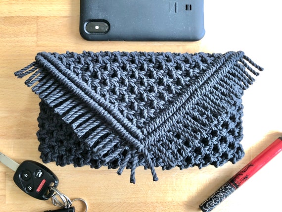 Macrame clutch bag hotsell