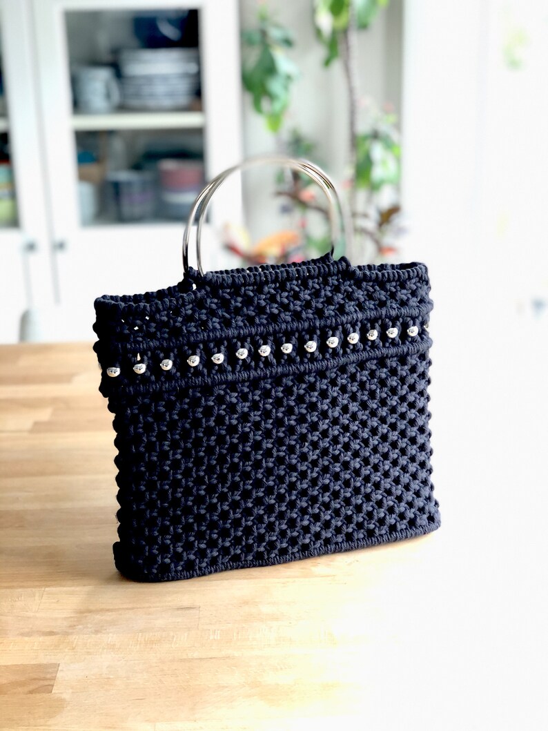 macrame tote bag