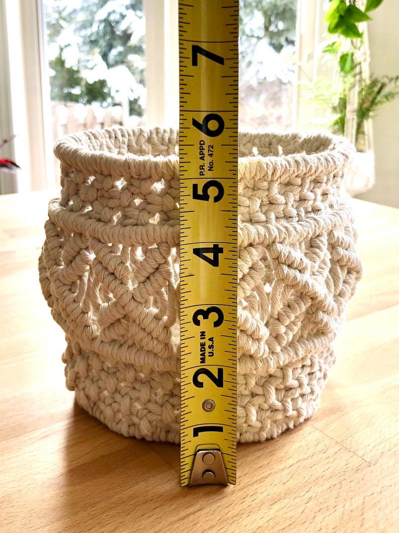 Macrame basket Macrame plant pot cozy Boho inspired home decor Unique gift idea image 7