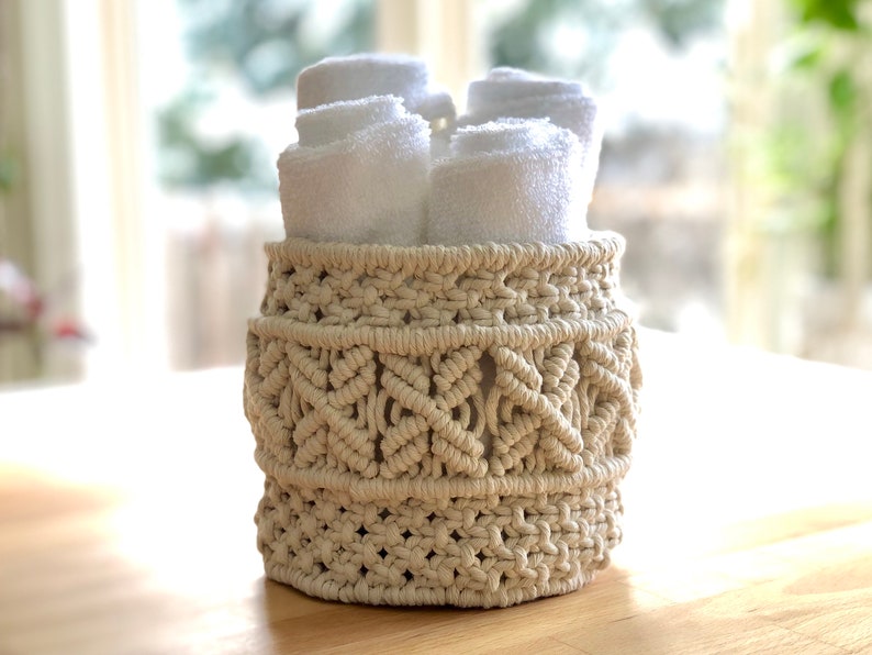 Macrame basket Macrame plant pot cozy Boho inspired home decor Unique gift idea image 4