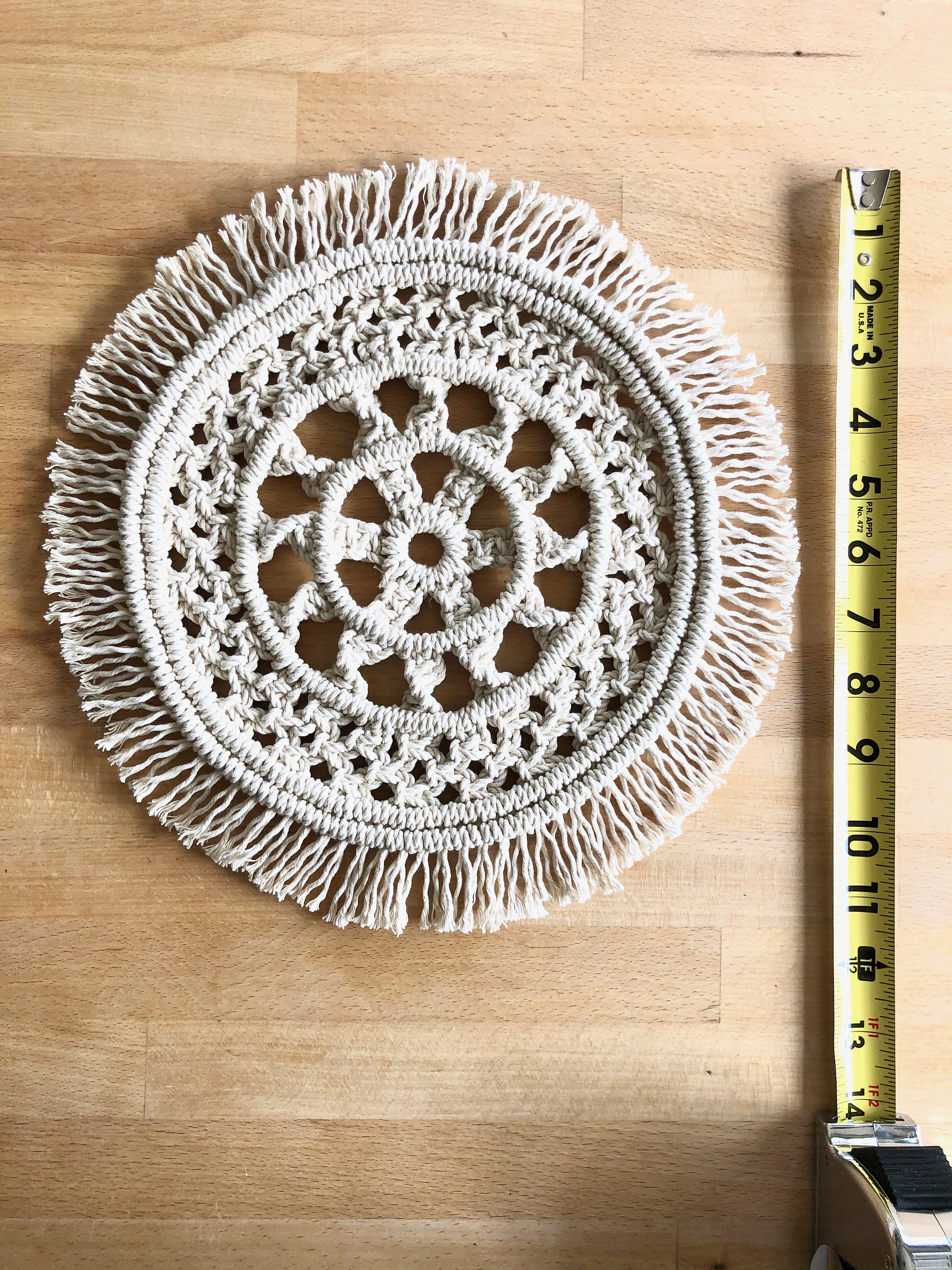 Macrame Doily Macrame Trivet Macrame Placemat Boho Etsy