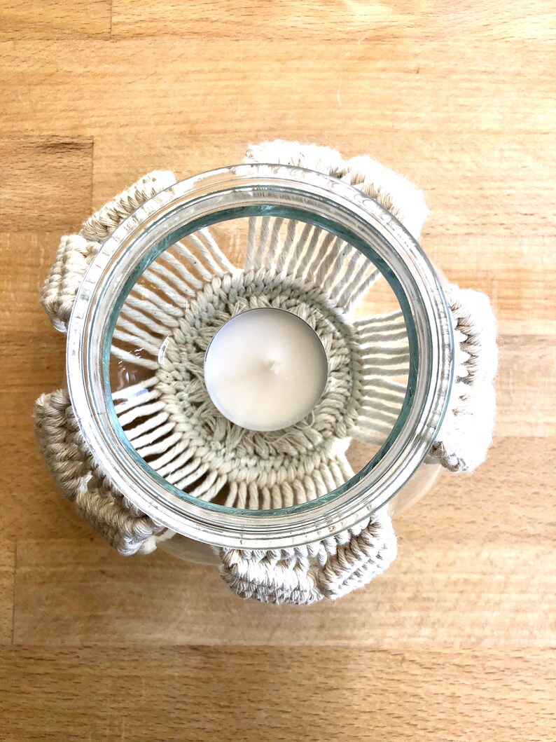 Macrame Tea Light Holder Macrame Candleholder Boho Etsy