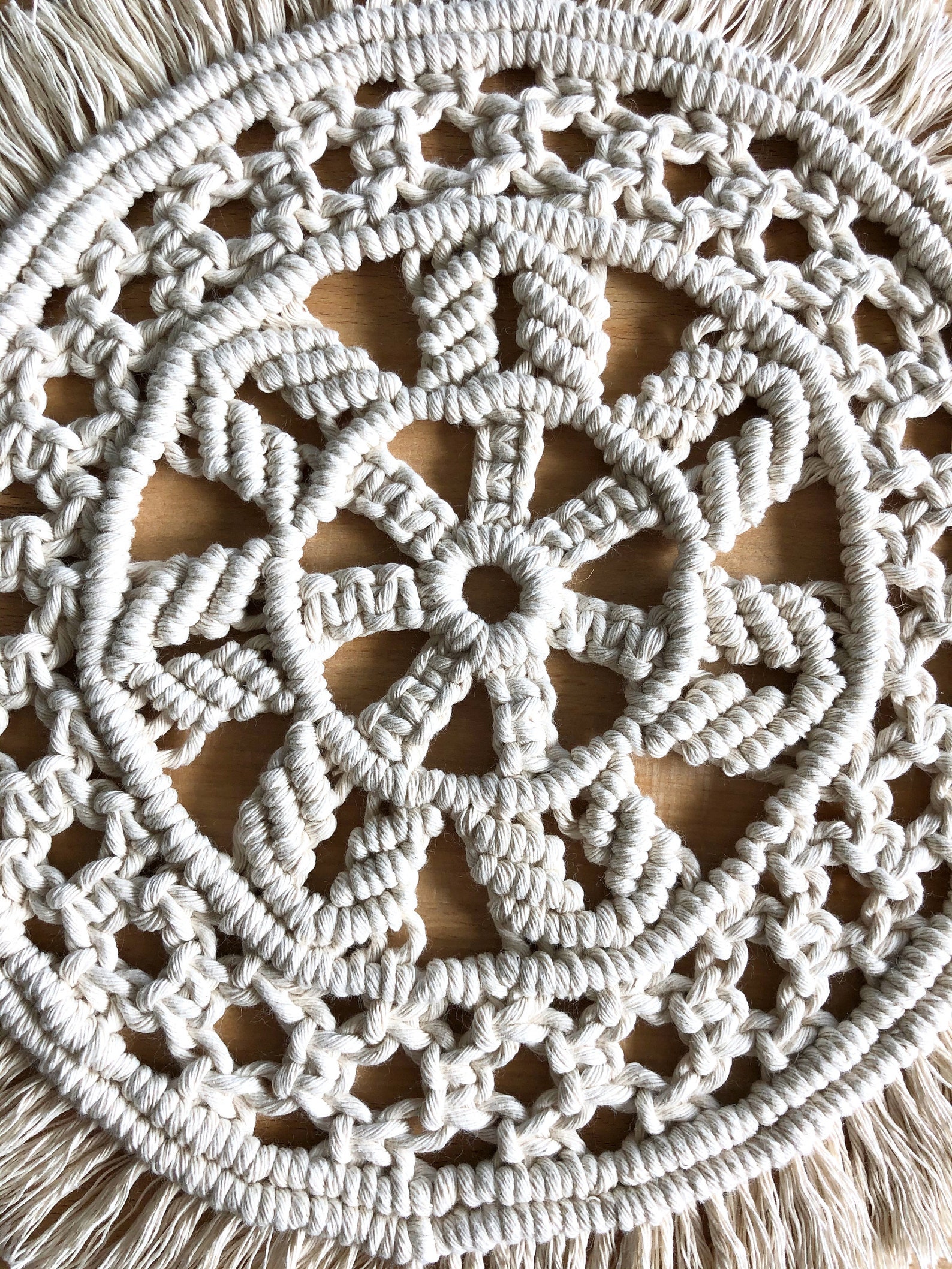 Macrame doily Macrame trivet Macrame placemat Boho Etsy
