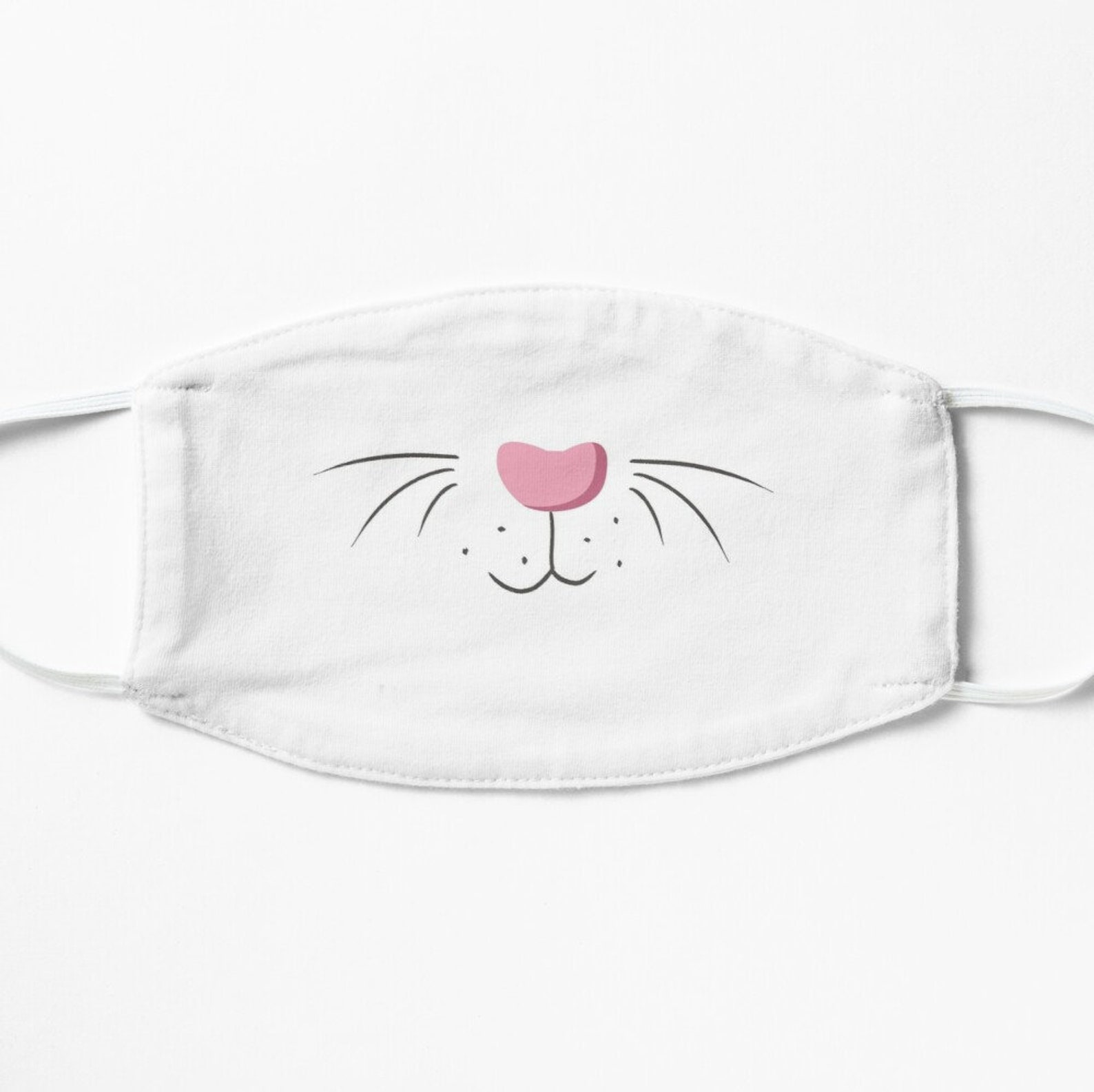 Bunny Nose Cartoon Face Mask Cover Rabbit Nose and Whiskers Etsy