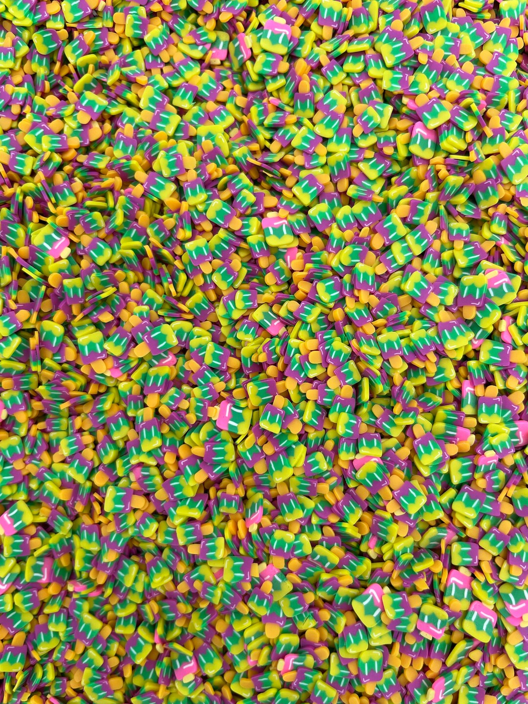 5g/10g/20g Ice Cream Polymer Clay Slices, Fimo Popsicle Slices, Rainbow ...